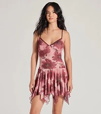 Sweet Dreams Hanky Hem Floral Mini Dress