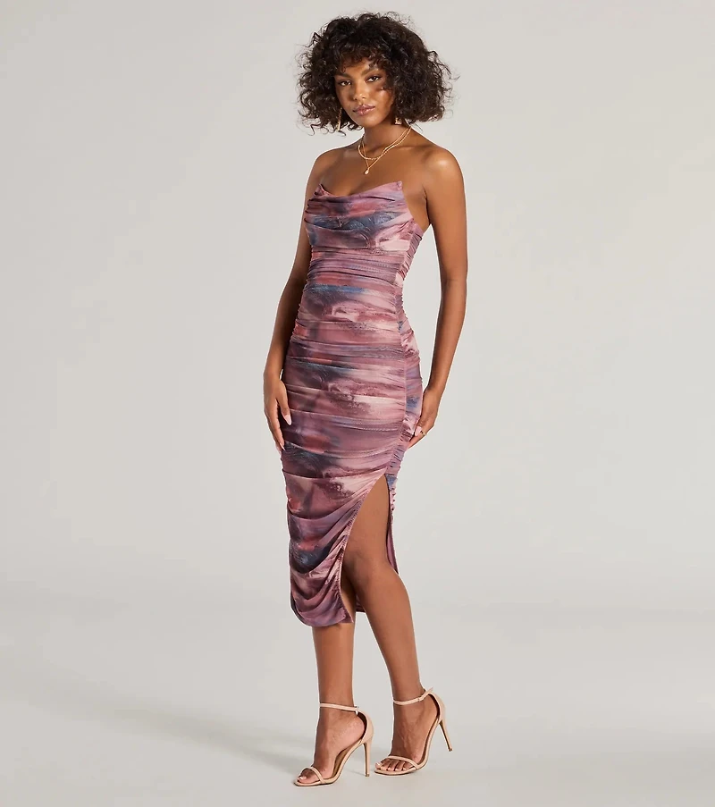 Windsor Luminous Allure Strapless Corset Abstract Midi Dress | Connecticut  Post Mall