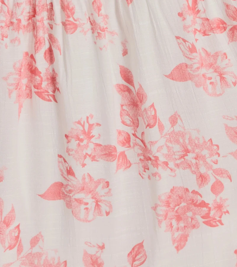 Charming Vibe Tie-Back Flowy Floral Woven Maxi Dress
