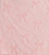 Cutest Style Sequin Bow Strapless Lace-Up Mini Dress