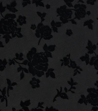 Chic Sheer Sleeve Floral Velvet Burnout Mini Dress