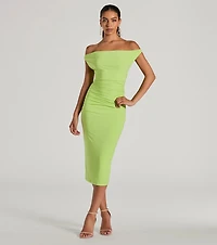 Tricks Of The Trade Convertible Bodycon Midi Dress