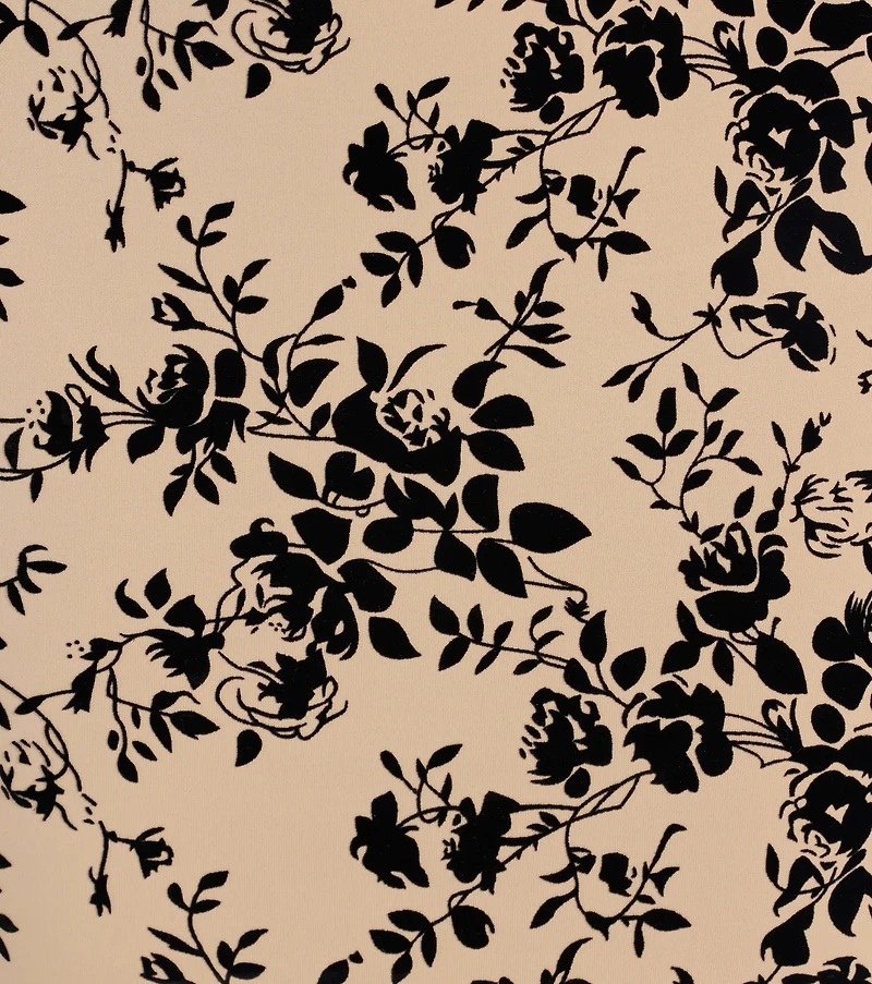 The Garden Floral Velvet Midi Dress