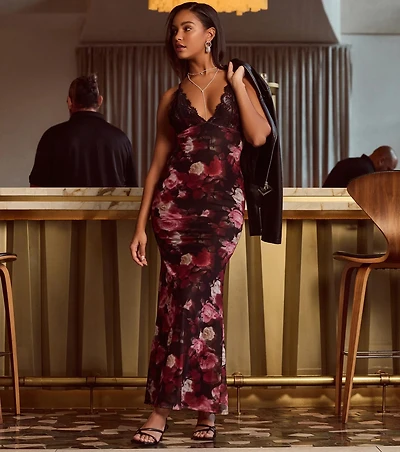 Whimsical Blooms Sleeveless Floral Maxi Dress