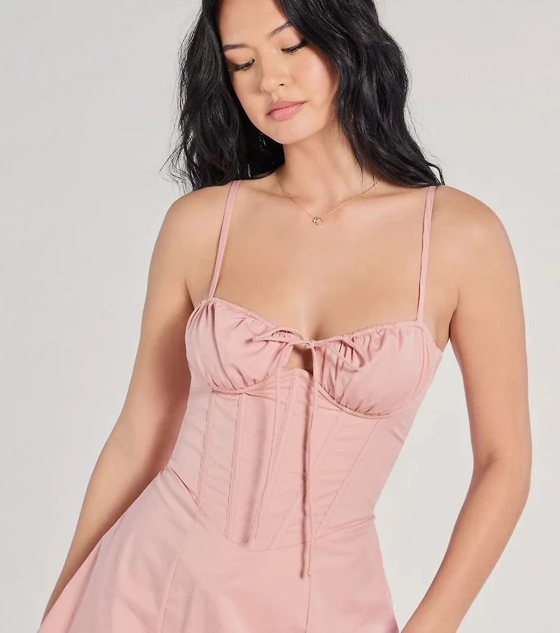 Such A Sweetheart Corset Lace-Up A-Line Short Dress