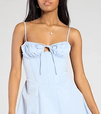 Such A Sweetheart Corset Lace-Up A-Line Short Dress