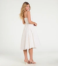 Dream Of Me Corset Lace-Up Floral Midi Dress