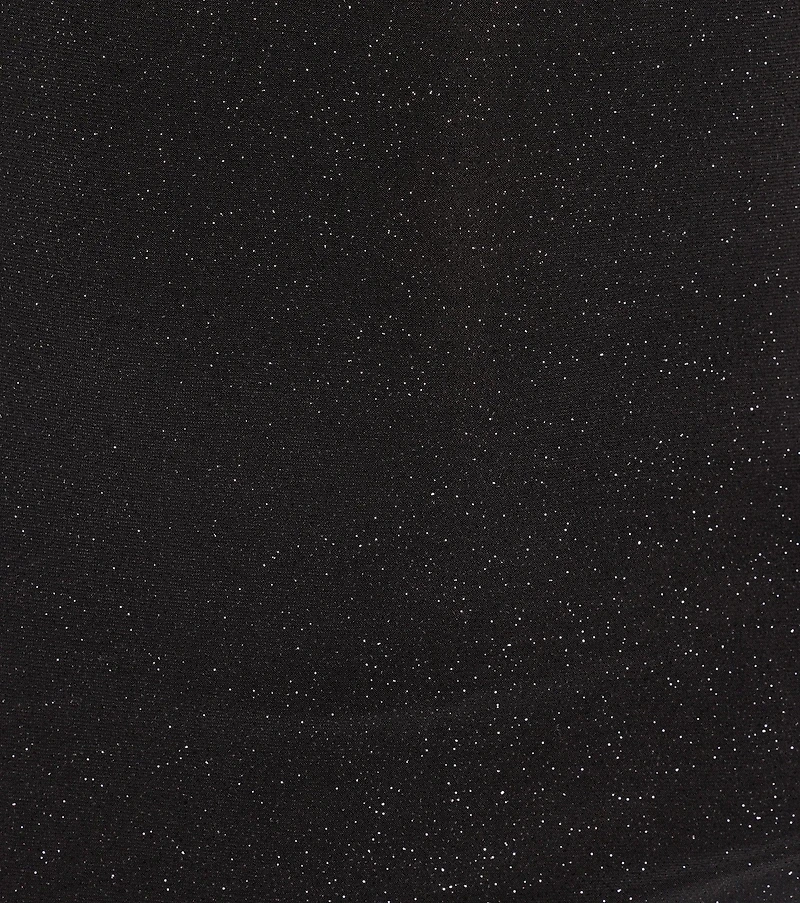 Shimmering Nights Cowl Neck Glitter Midi Dress