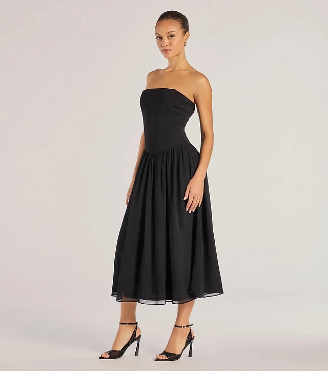 wild fable black dress Wild Fable Women's Sleeveless Tiered Jacquard Fit & Flare Dress –  Biggybargains main image 1
