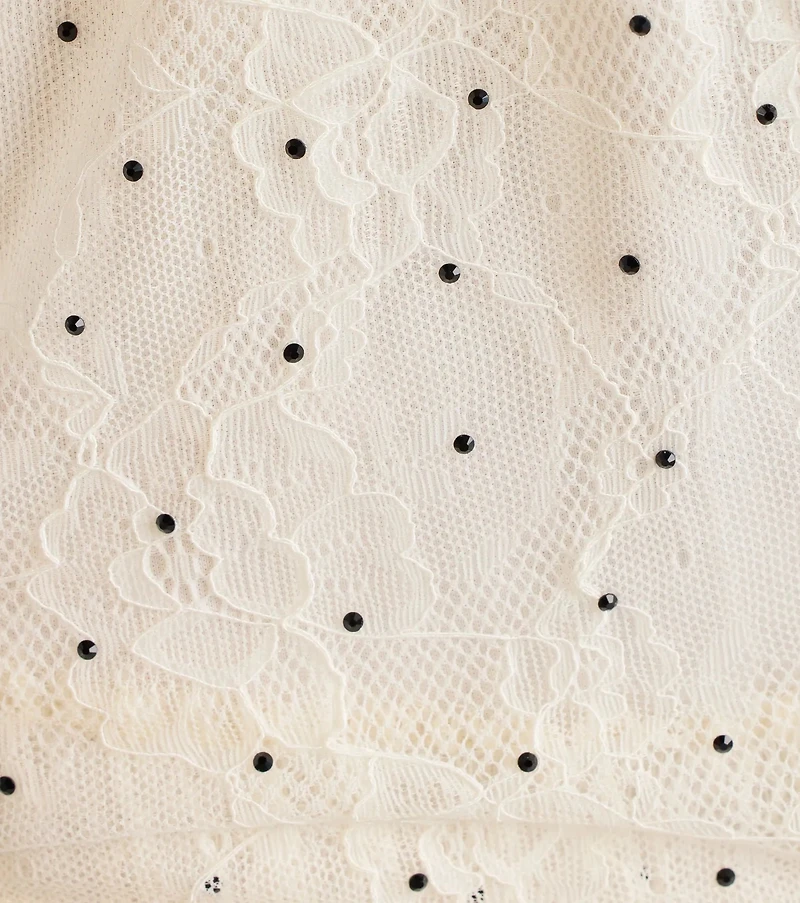 Found Love Corset Rhinestone Lace Skater Dress