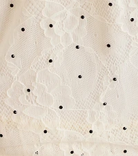 Found Love Corset Rhinestone Lace Skater Dress