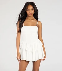 Pretty Days Ahead Ruffle Eyelet Skater Dress