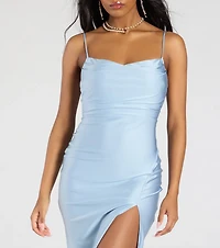 Sleek And Smooth High Slit Midi Dress