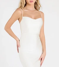 Sleek And Smooth High Slit Midi Dress