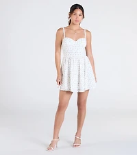One Cute Day Floral Skater Mini Dress