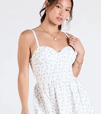 One Cute Day Floral Skater Mini Dress
