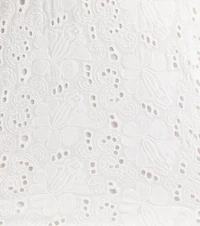 Sweet Lace-Up Cutout Eyelet Skater Dress