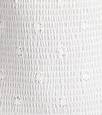 Always Sunny Strapless Ruffle Eyelet Mini Dress