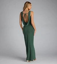 Little Bit Of Drama Low Back Maxi Dress