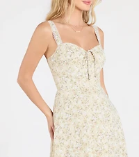 Admired Cutie Floral A-Line Midi Dress