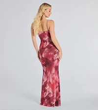 Paradise Beauty Floral Mesh Maxi Dress