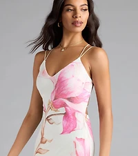 Lovely Look Floral Mesh Maxi Dress
