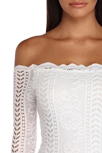 Crocheted With Love Off Shoulder Dress