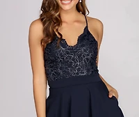 Graced Lace Skater Dress