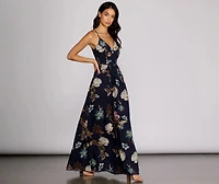 Flower Power Chiffon Maxi Dress