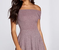 Total Twirl Glitter Skater Dress