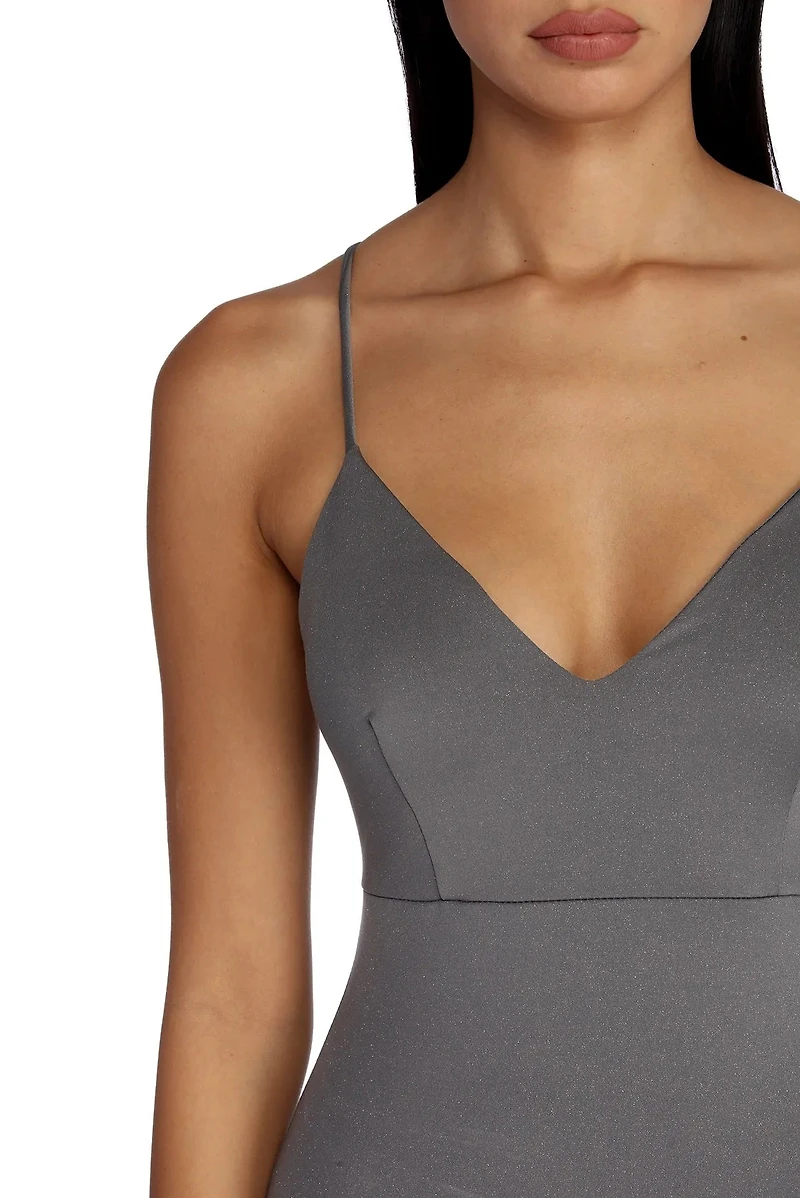 Star Gazing Glitter Mini Dress