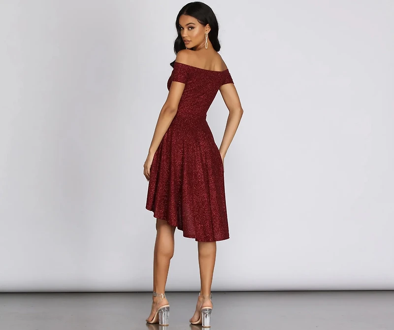 Total Twirl Glitter Skater Dress