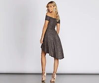 Glitter Glam High Low Dress