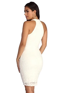 Pretty & Proper Lace Midi Dress