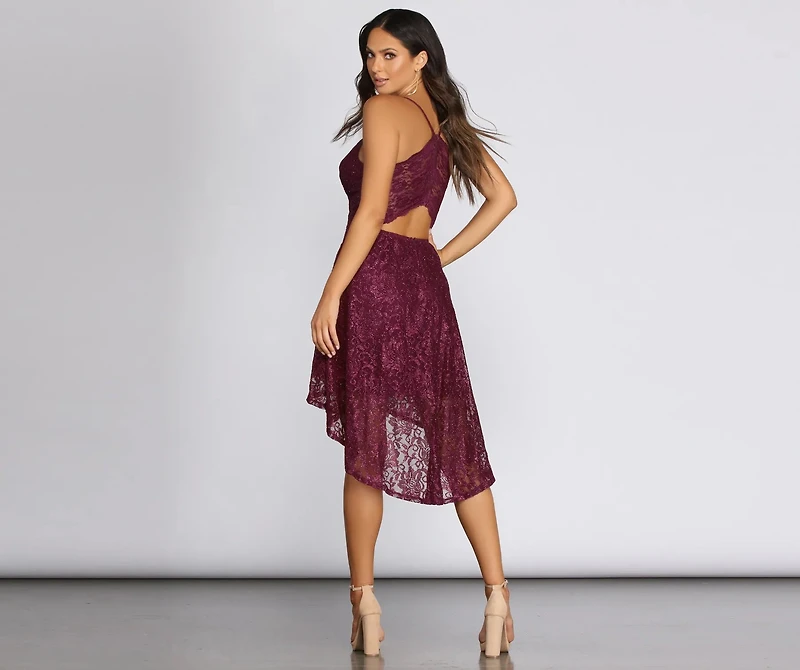 Glimmer And Shimmer Lace Skater Dress