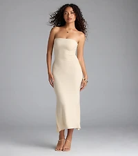 Effortless Days Strapless Bodycon Midi Dress