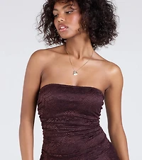 Going Out Strapless Lace Mini Dress