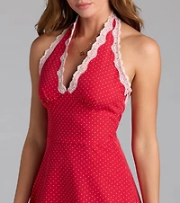 Sweet Summer Vibe Polka Dot Satin Mini Dress