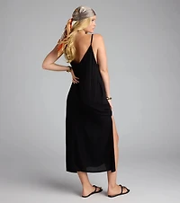 Casual Fave Flowy V-Neck Midi Dress