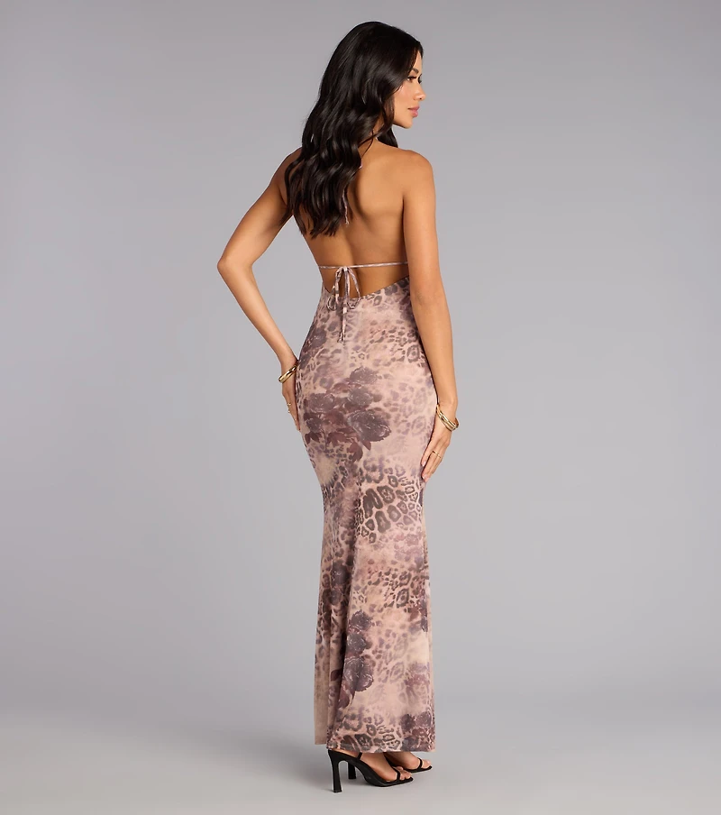Floral Instinct Tie Back Maxi Dress