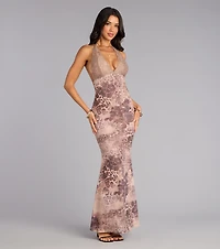 Floral Instinct Tie Back Maxi Dress