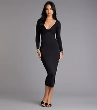 the Moment Bodycon Midi Dress