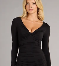 Dangerously Divine Long Sleeve Bodycon Dress