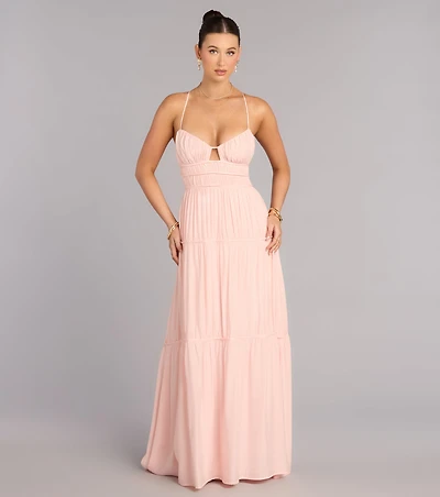 Weekend Wandering Open Back Maxi Dress