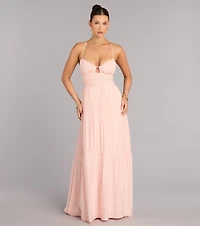 Weekend Wandering Open Back Maxi Dress