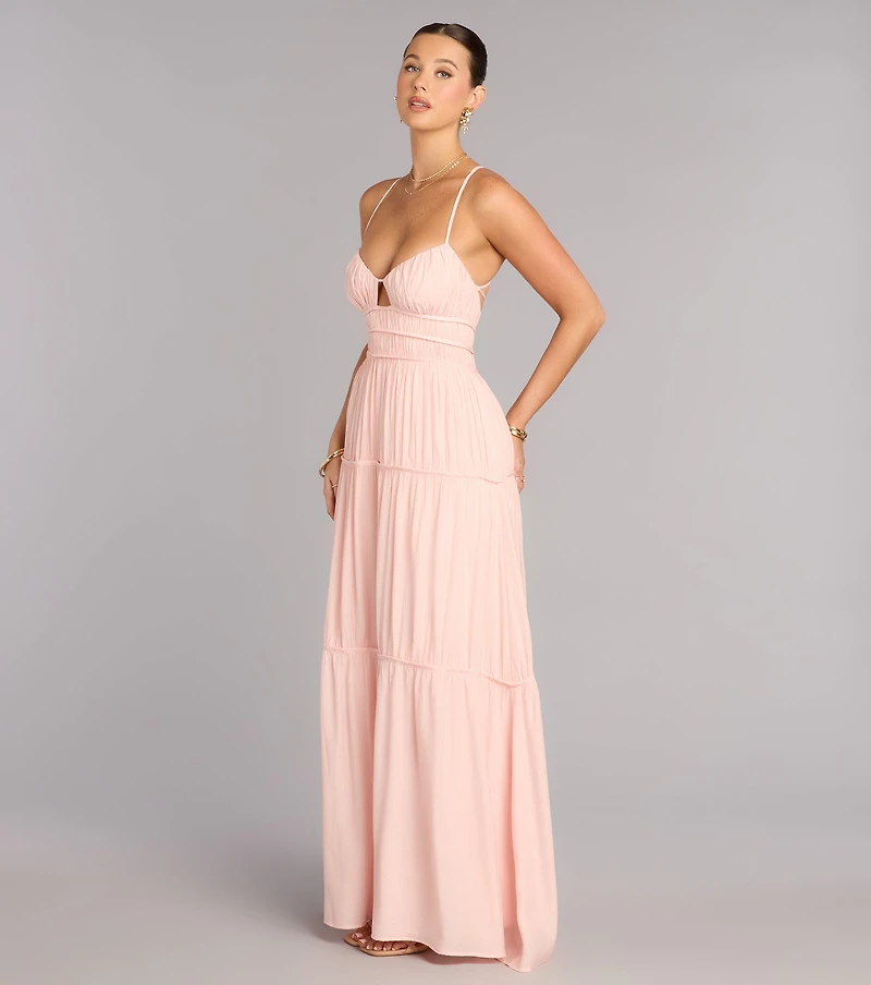 Weekend Wandering Open Back Maxi Dress