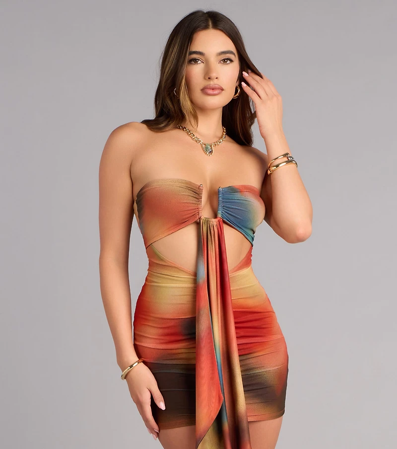 Golden Hour Energy Tube Mini Dress