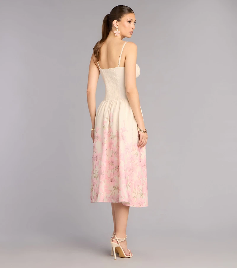 Daydream Bloom Floral Print Midi Dress