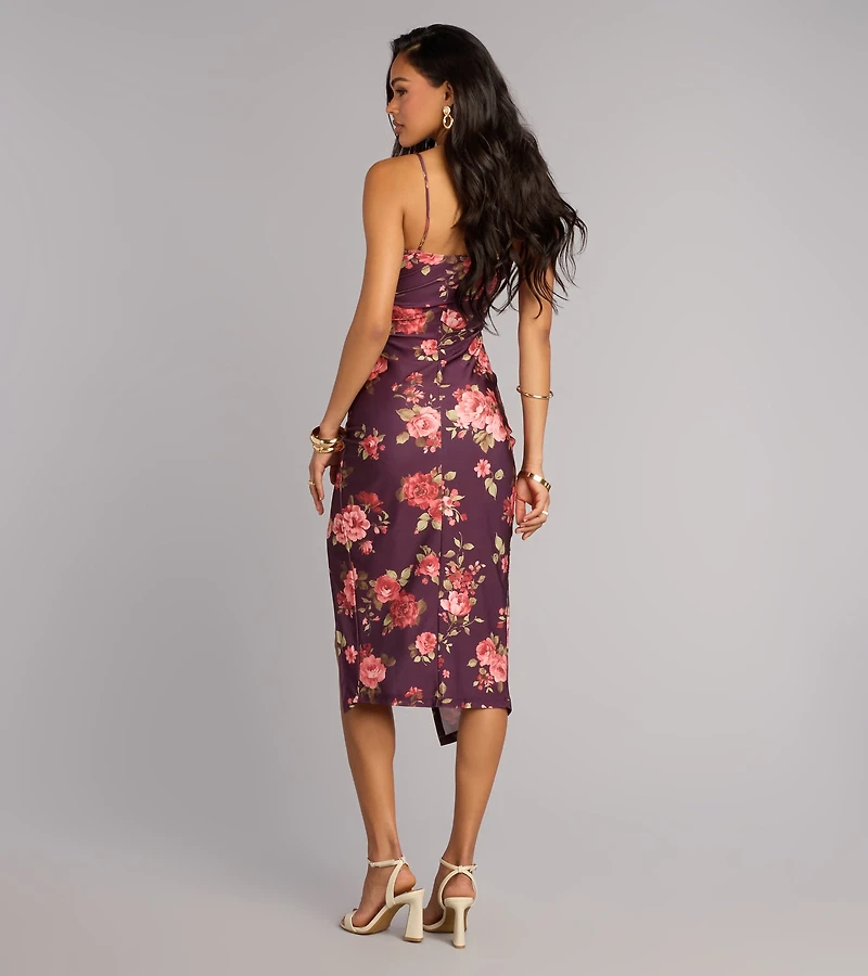 Quietly Captivating Floral Midi Dress