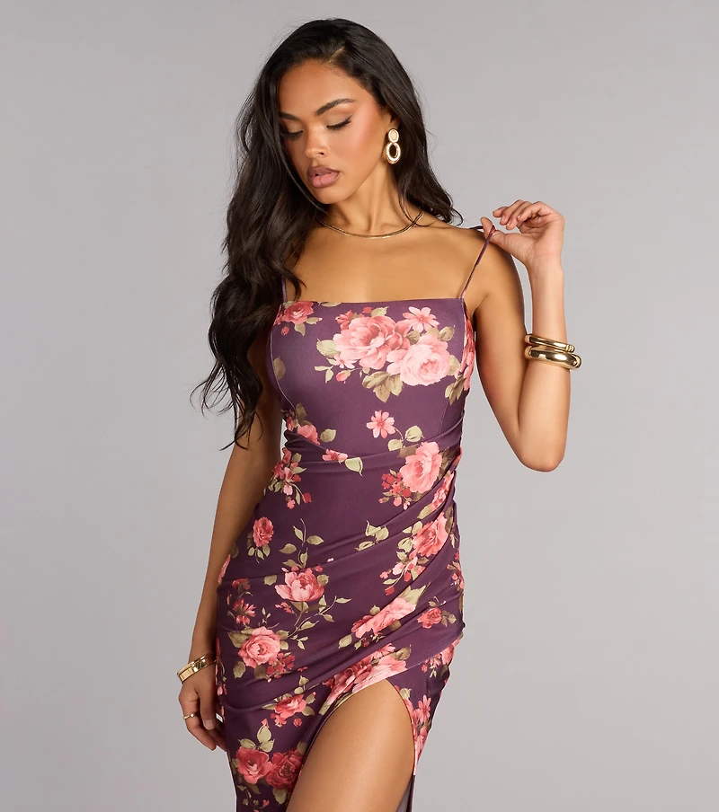 Quietly Captivating Floral Midi Dress